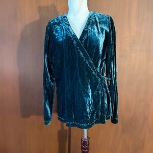 NWT J Jill velvet wrap shirt